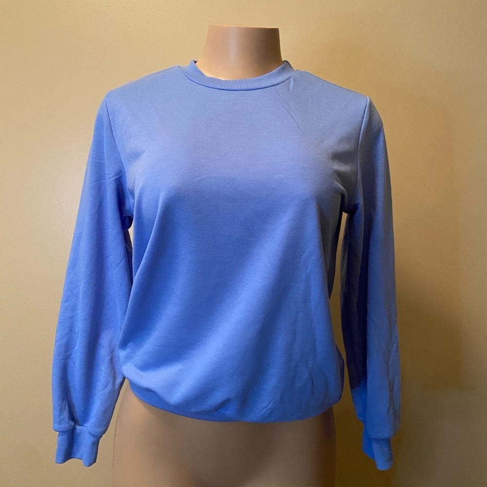 Kids Light Blue Crewneck Sweatshirt Long Sleeve Pullover Size 11-12Y